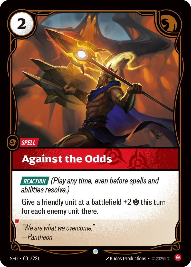 (001/221) Riftbound TCG Spiritforged Single: Against the Odds  Common