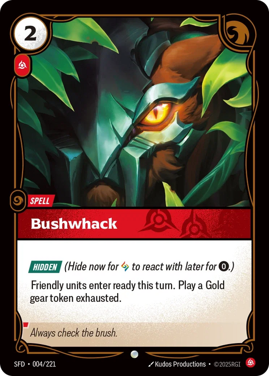(004/221) Riftbound TCG Spiritforged Single: Bushwhack  Common