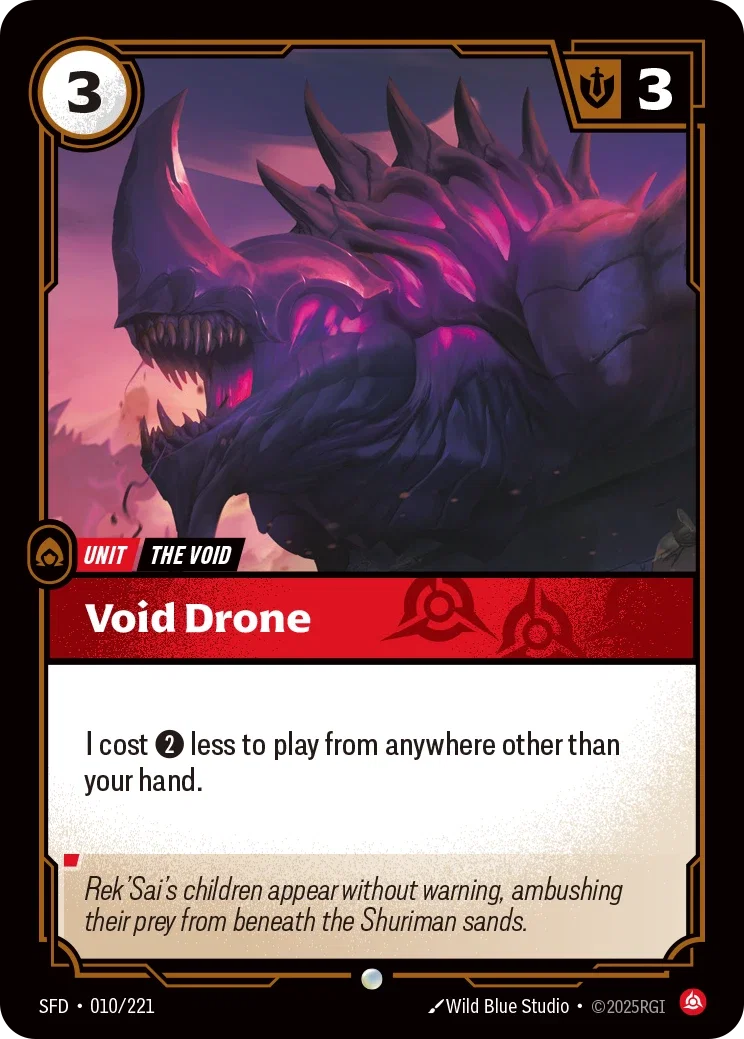 (010/221) Riftbound TCG Spiritforged Single: Void Drone Holo Common