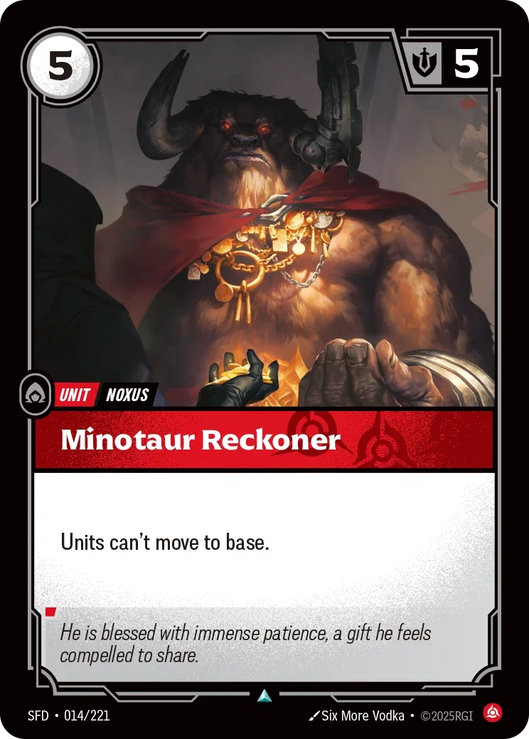 (014/221) Riftbound TCG Spiritforged Single: Minotaur Reckoner  Uncommon