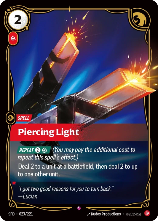 (023/221) Riftbound TCG Spiritforged Single: Piercing Light Holo Rare