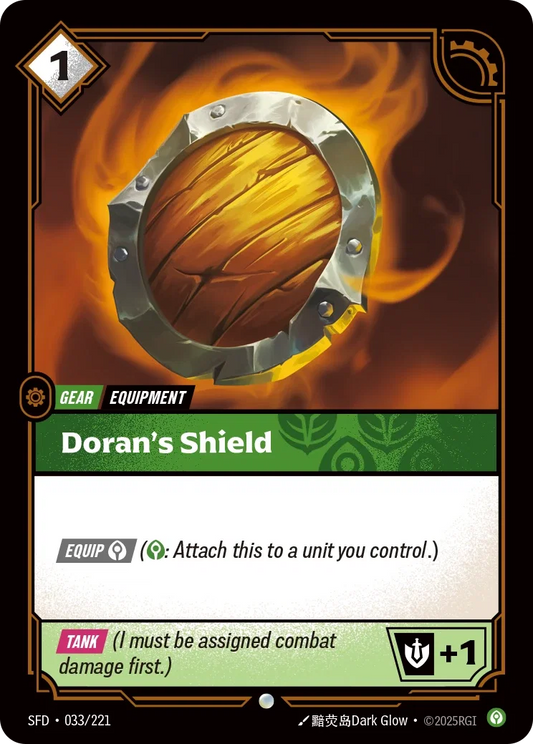 (033/221) Riftbound TCG Spiritforged Single: Doran's Shield Holo Common