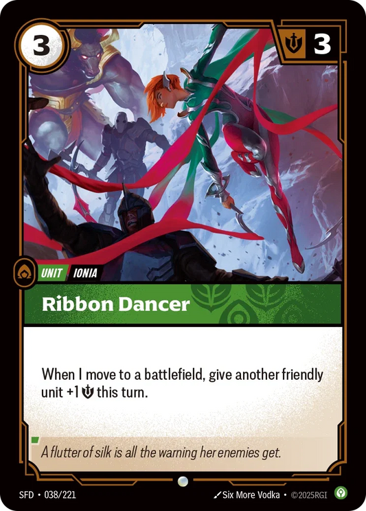 (038/221) Riftbound TCG Spiritforged Single: Ribbon Dancer  Common