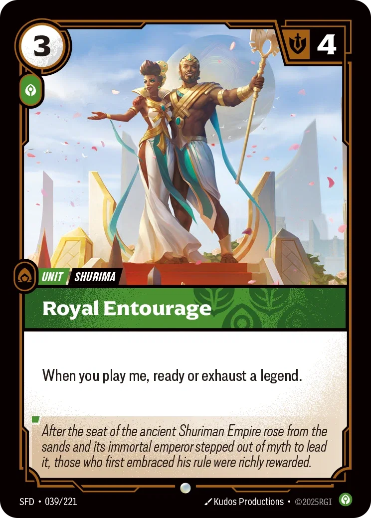 (039/221) Riftbound TCG Spiritforged Single: Royal Entourage Holo Common