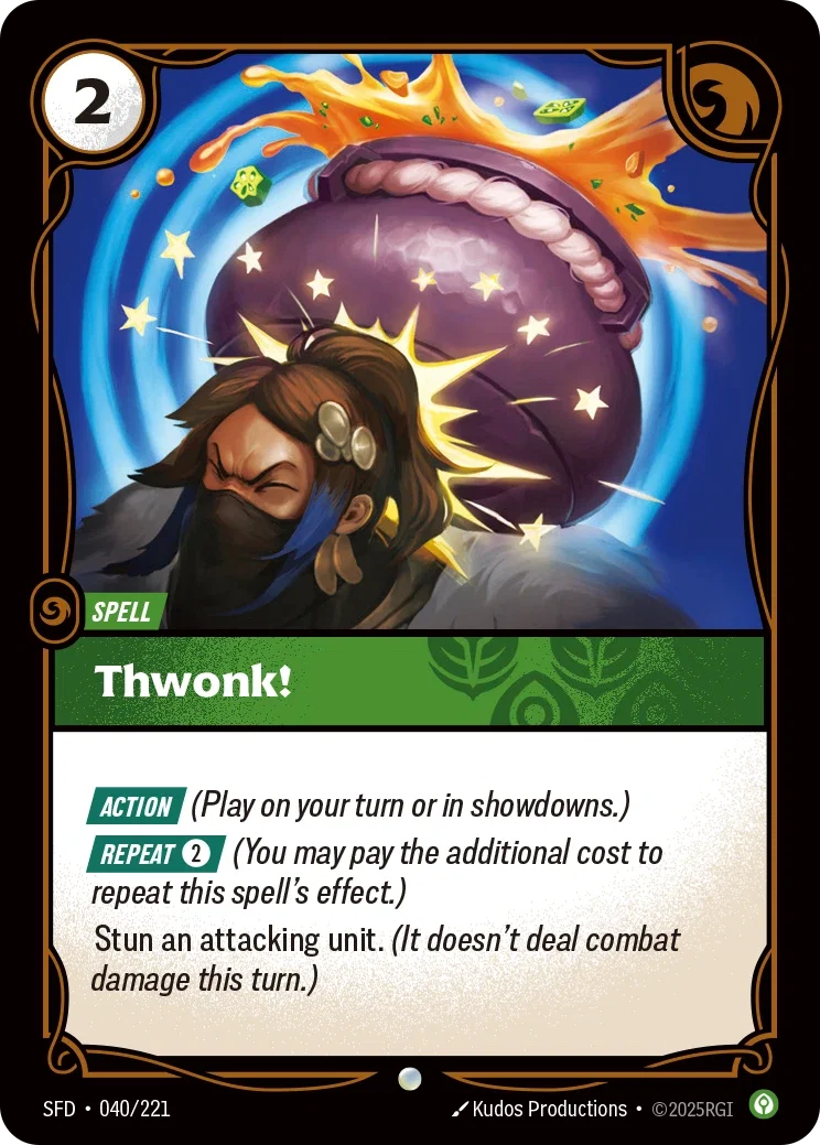 (040/221) Riftbound TCG Spiritforged Single: Thwonk! Holo Common
