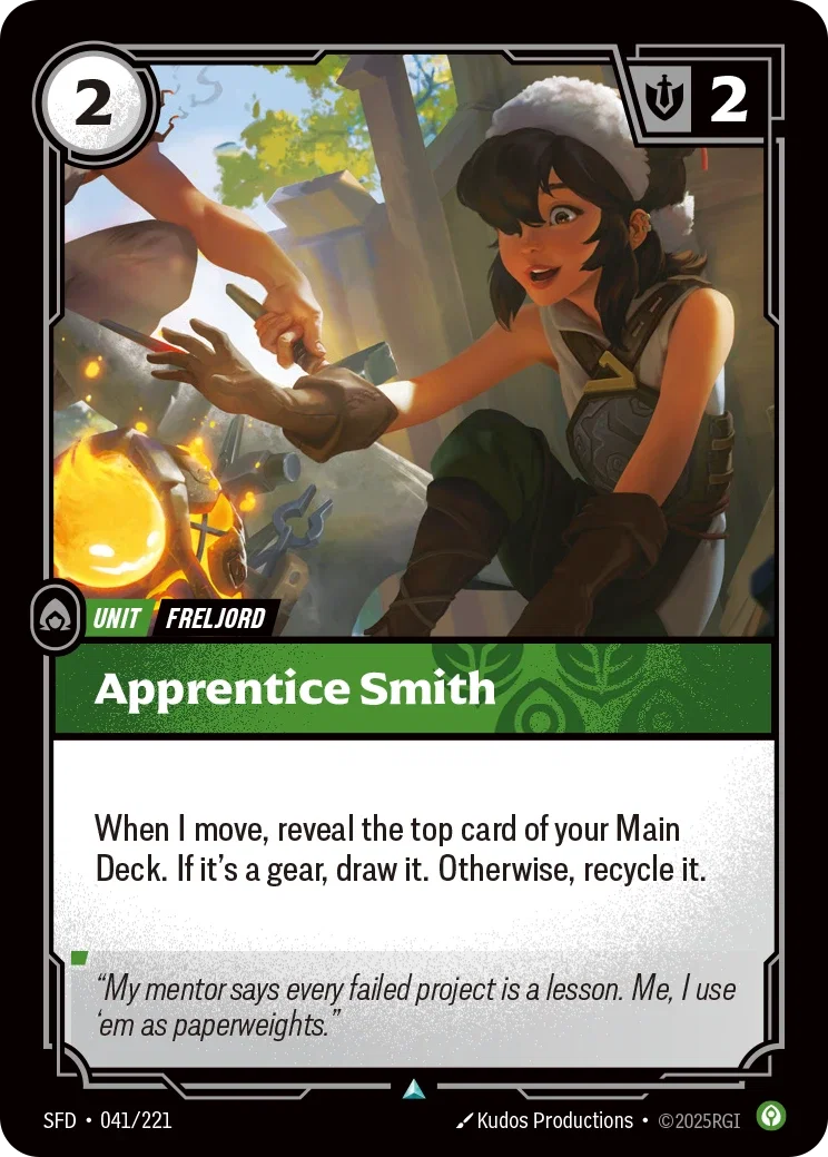 (041/221) Riftbound TCG Spiritforged Single: Apprentice Smith Holo Uncommon
