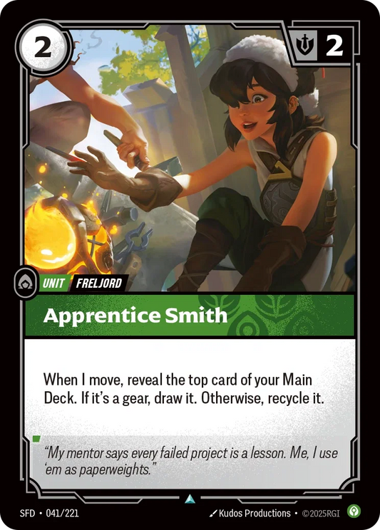 (041/221) Riftbound TCG Spiritforged Single: Apprentice Smith Holo Uncommon