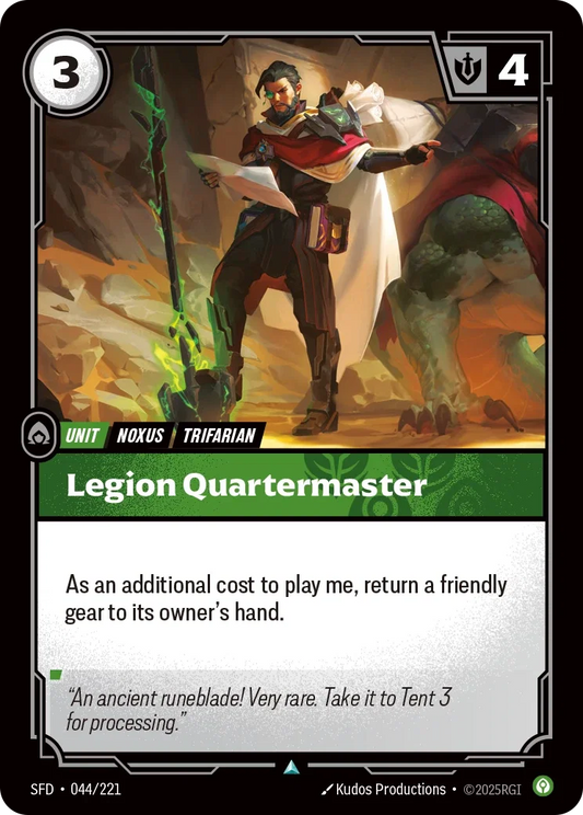 (044/221) Riftbound TCG Spiritforged Single: Legion Quartermaster Holo Uncommon