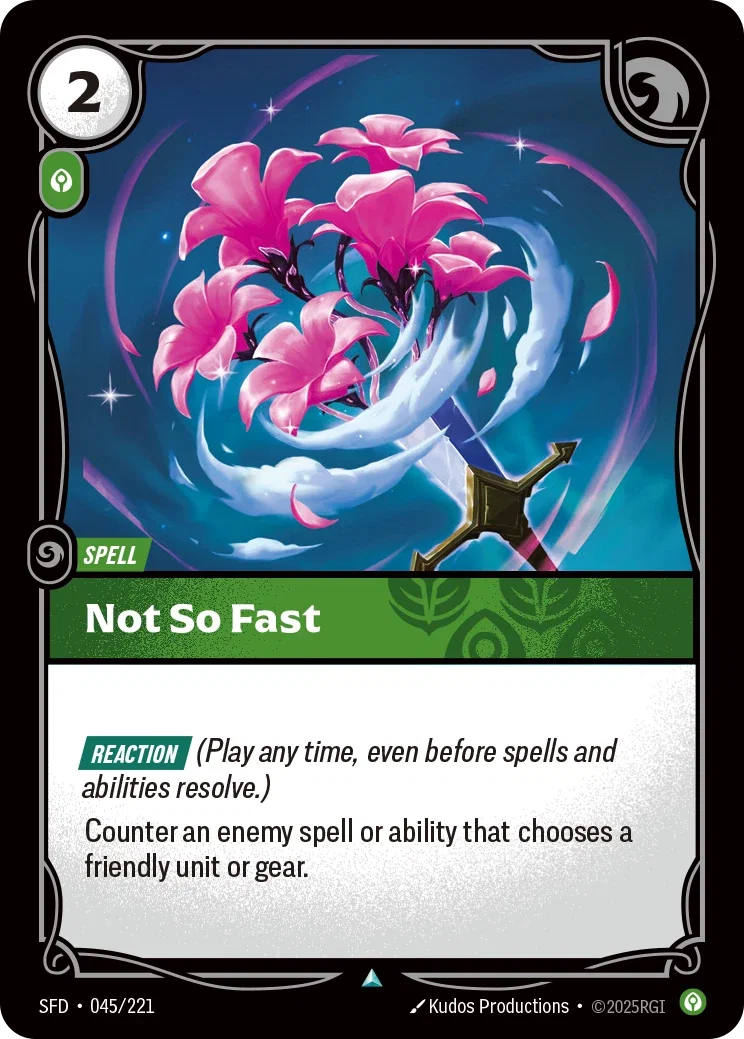 (045/221) Riftbound TCG Spiritforged Single: Not So Fast Holo Uncommon