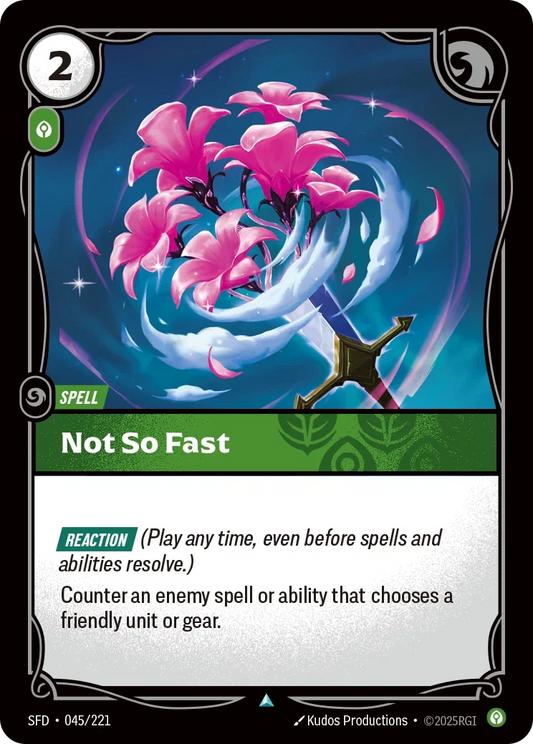 (045/221) Riftbound TCG Spiritforged Single: Not So Fast Holo Uncommon