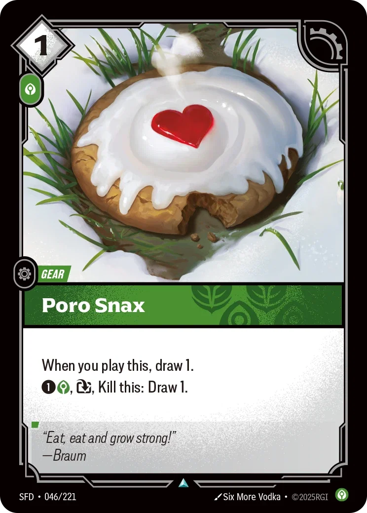 (046/221) Riftbound TCG Spiritforged Single: Poro Snax Holo Uncommon