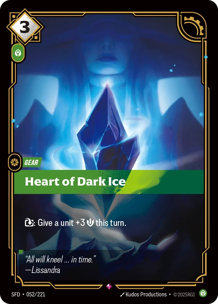 (052/221) Riftbound TCG Spiritforged Single: Heart of Dark Ice Holo Rare