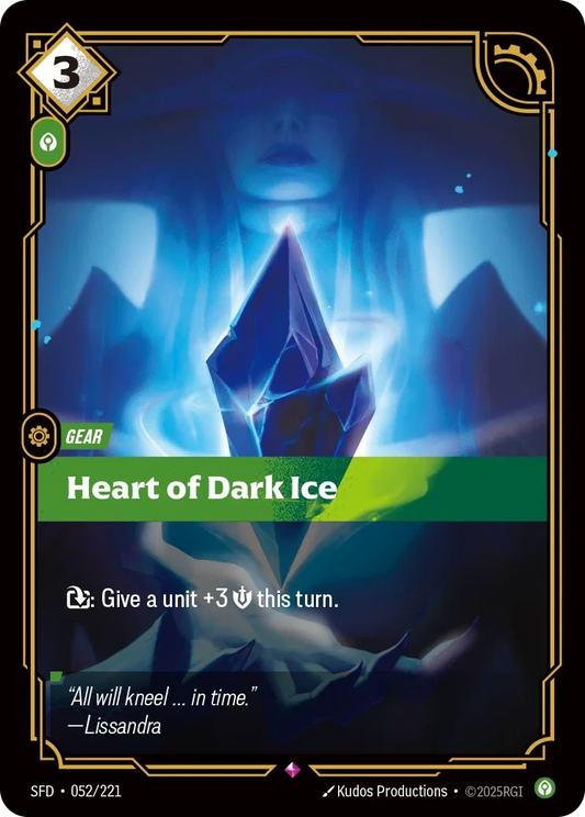(052/221) Riftbound TCG Spiritforged Single: Heart of Dark Ice Holo Rare