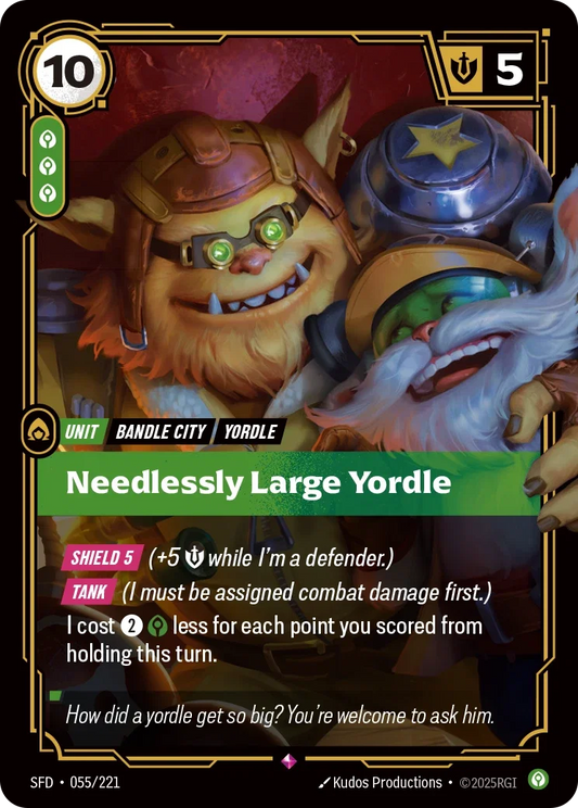 (055/221) Riftbound TCG Spiritforged Single: Needlessly Large Yordle Holo Rare
