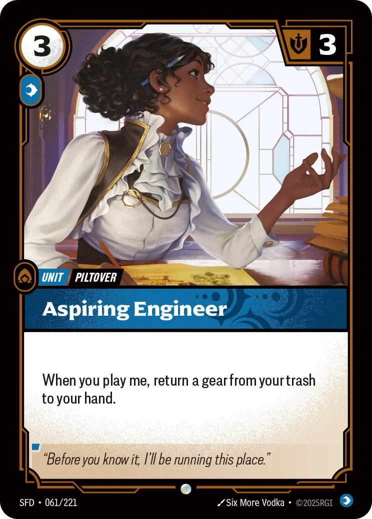 (061/221) Riftbound TCG Spiritforged Single: Aspiring Engineer Holo Common