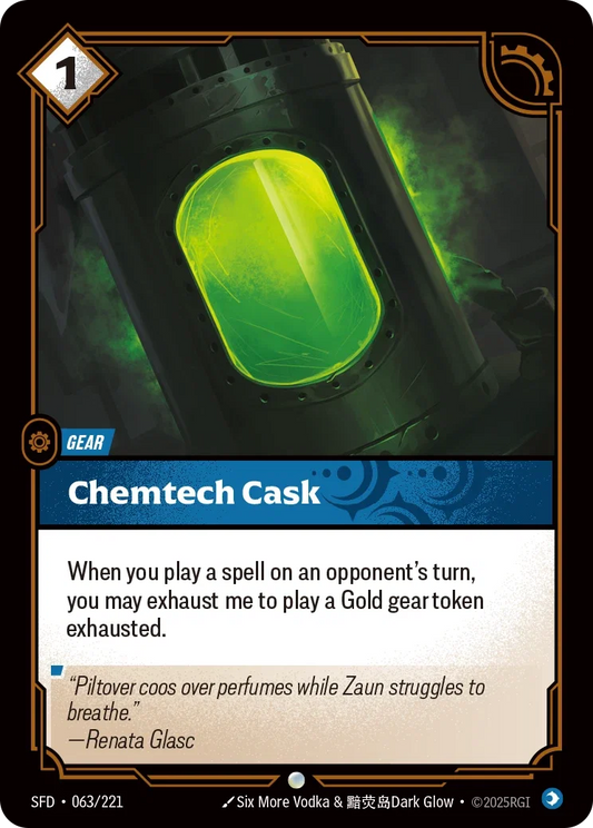 (063/221) Riftbound TCG Spiritforged Single: Chemtech Cask  Common