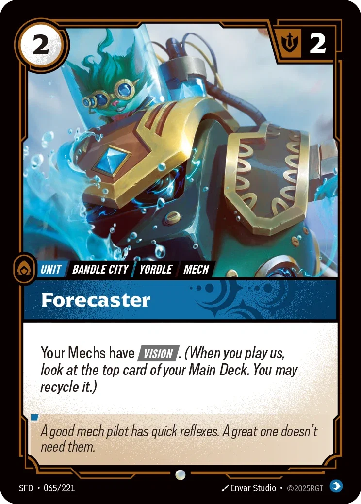 (065/221) Riftbound TCG Spiritforged Single: Forecaster  Common