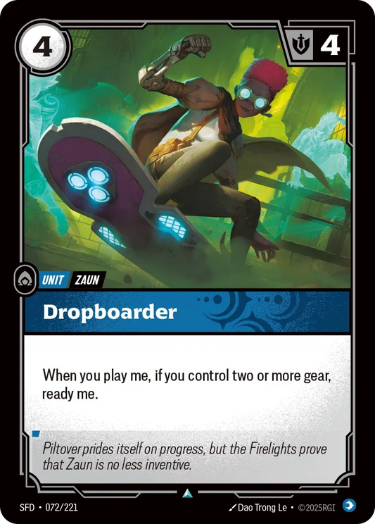 (072/221) Riftbound TCG Spiritforged Single: Dropboarder  Uncommon