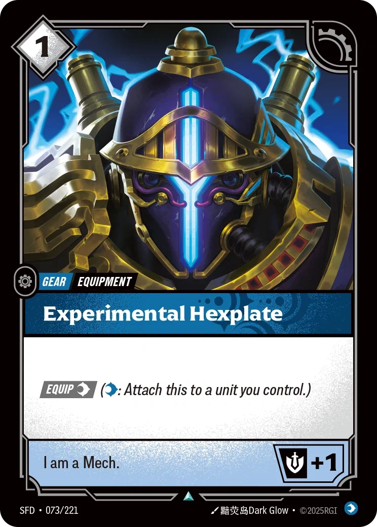 (073/221) Riftbound TCG Spiritforged Single: Experimental Hexplate Holo Uncommon