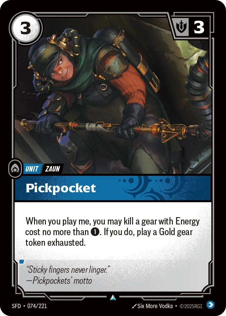 (074/221) Riftbound TCG Spiritforged Single: Pickpocket  Uncommon