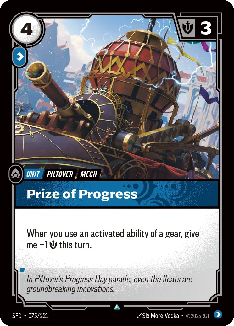 (075/221) Riftbound TCG Spiritforged Single: Prize of Progress Holo Uncommon