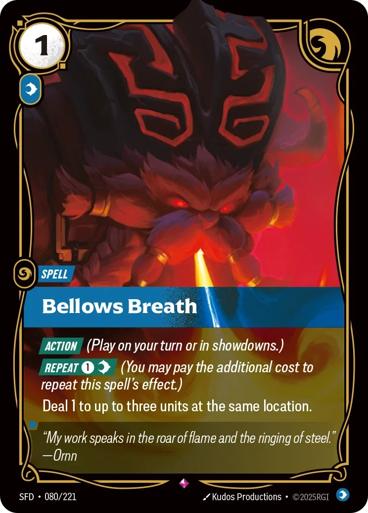 (080/221) Riftbound TCG Spiritforged Single: Bellows Breath Holo Rare