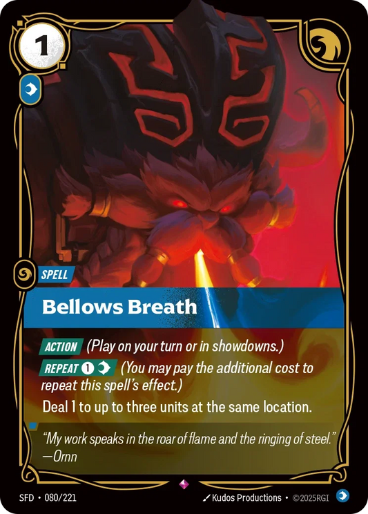 (080/221) Riftbound TCG Spiritforged Single: Bellows Breath Holo Rare