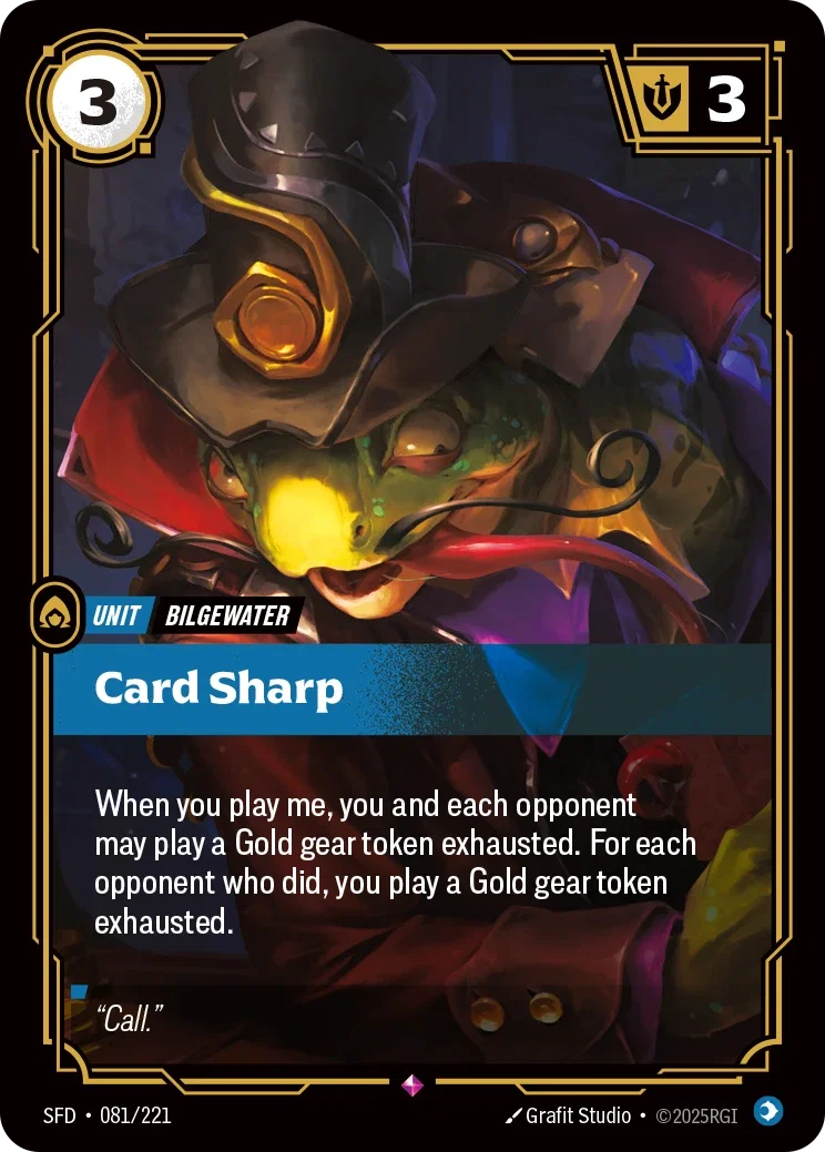 (081/221) Riftbound TCG Spiritforged Single: Card Sharp Holo Rare