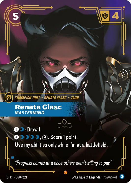 (088/221) Riftbound TCG Spiritforged Single: Renata Glasc, Mastermind (V.1 - Epic) Holo Epic