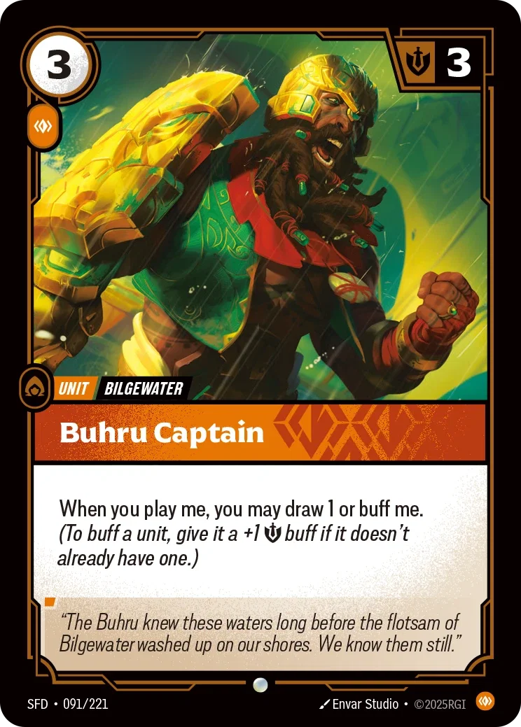 (091/221) Riftbound TCG Spiritforged Single: Buhru Captain  Common