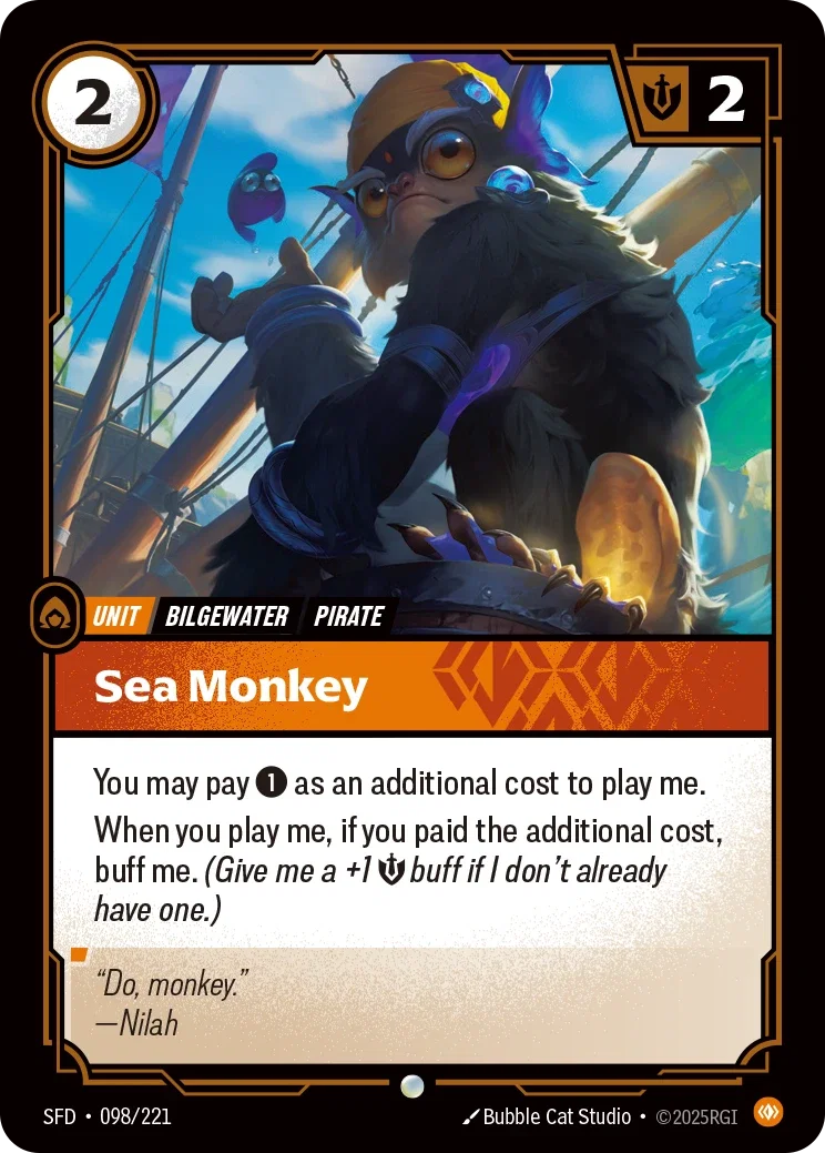 (098/221) Riftbound TCG Spiritforged Single: Sea Monkey Holo Common