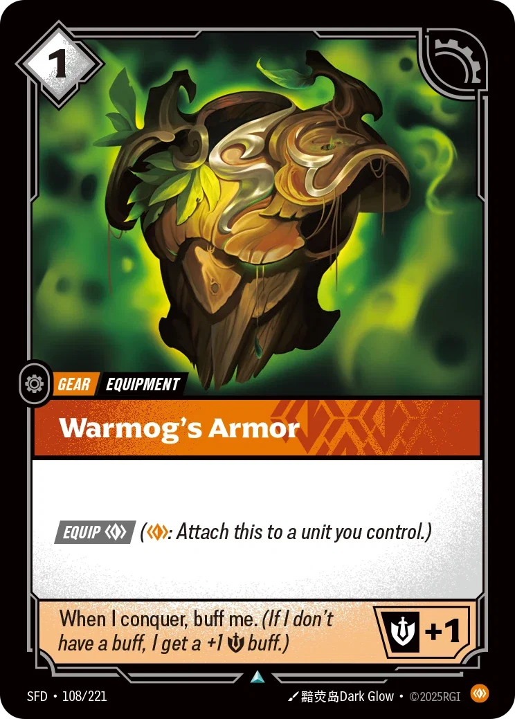 (108/221) Riftbound TCG Spiritforged Single: Warmog's Armor  Uncommon