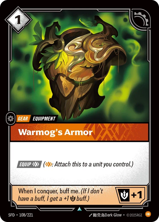 (108/221) Riftbound TCG Spiritforged Single: Warmog's Armor Holo Uncommon