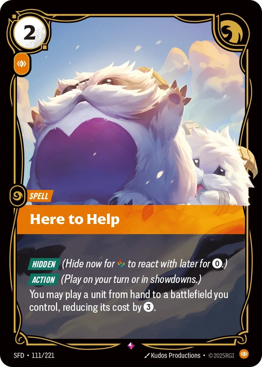 (111/221) Riftbound TCG Spiritforged Single: Here to Help Holo Rare