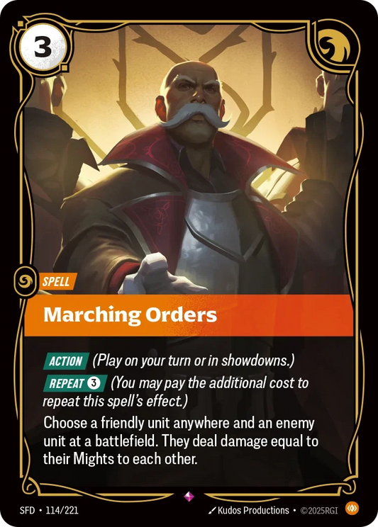 (114/221) Riftbound TCG Spiritforged Single: Marching Orders Holo Rare