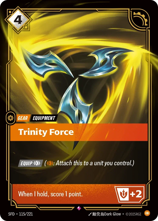 (115/221) Riftbound TCG Spiritforged Single: Trinity Force Holo Rare