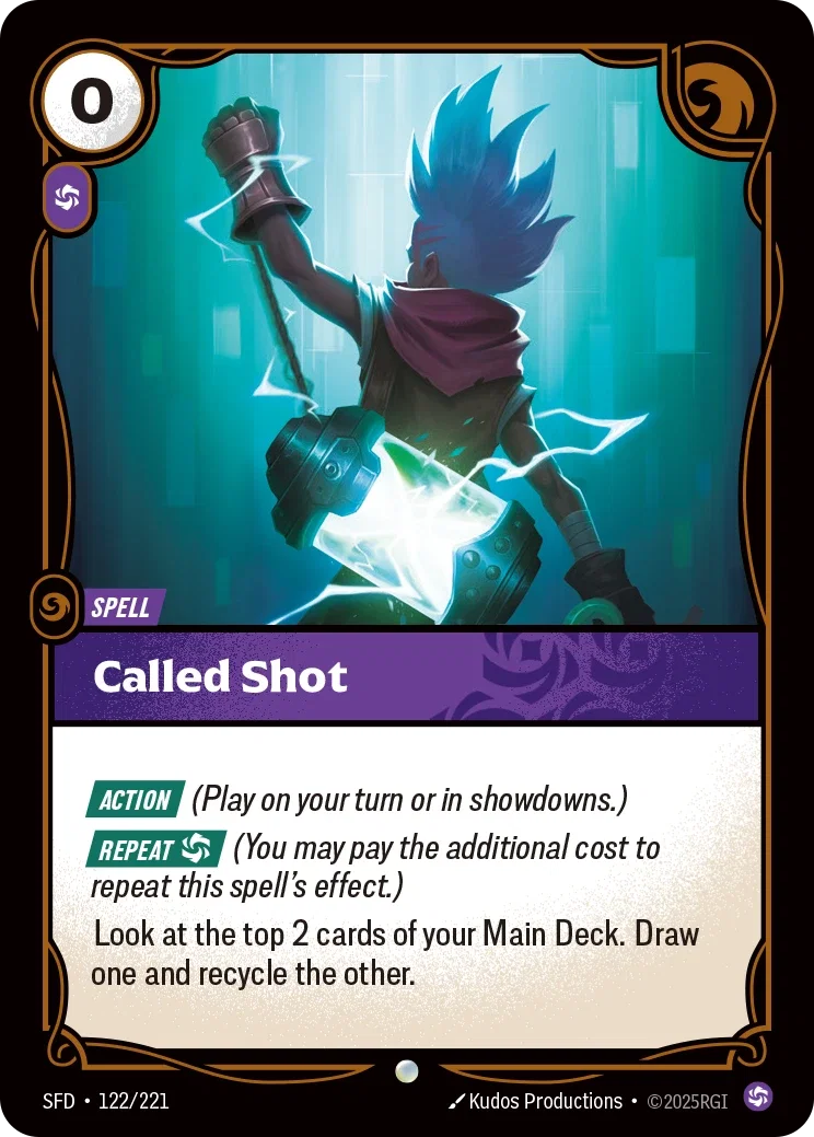 (122/221) Riftbound TCG Spiritforged Single: Called Shot Holo Common