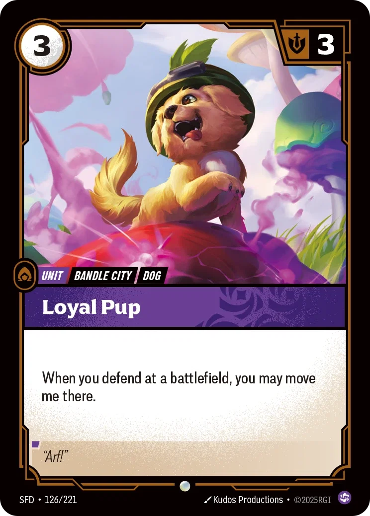 (126/221) Riftbound TCG Spiritforged Single: Loyal Pup Holo Common