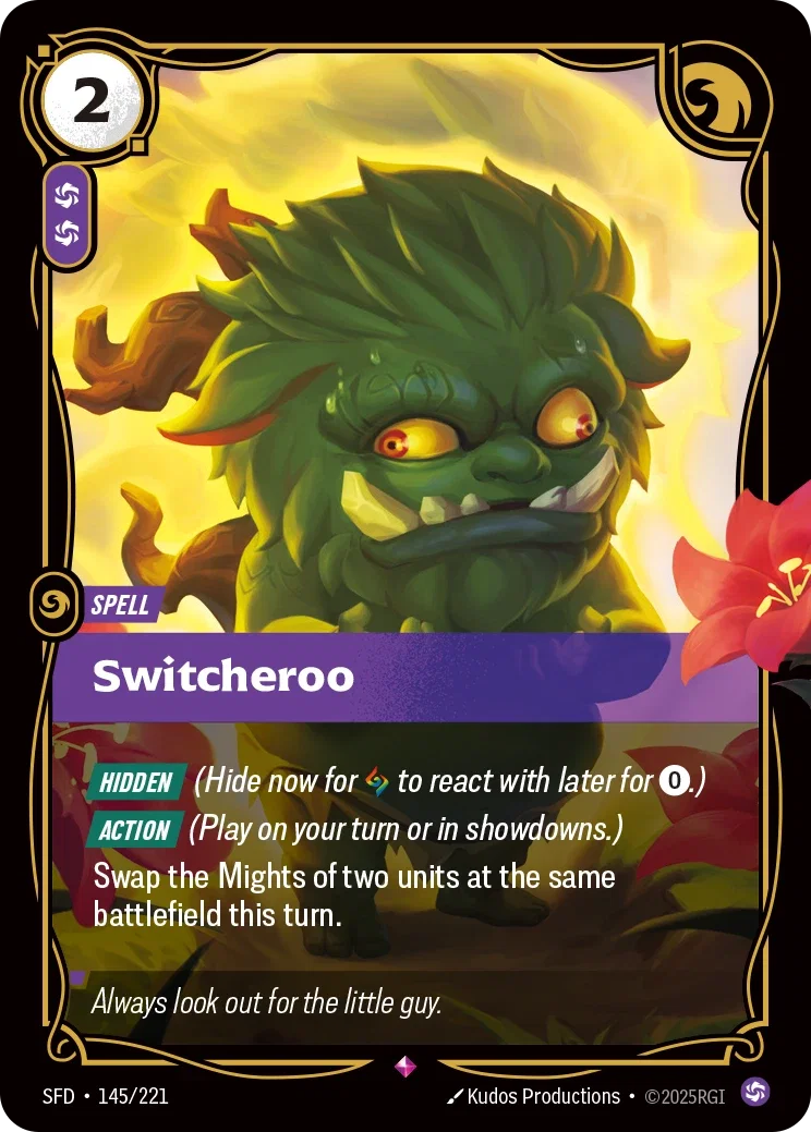 (145/221) Riftbound TCG Spiritforged Single: Switcheroo Holo Rare