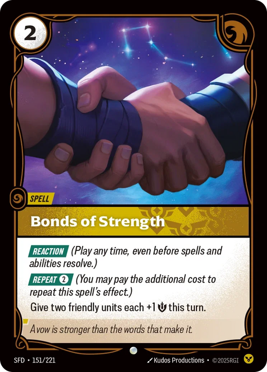 (151/221) Riftbound TCG Spiritforged Single: Bonds of Strength  Common