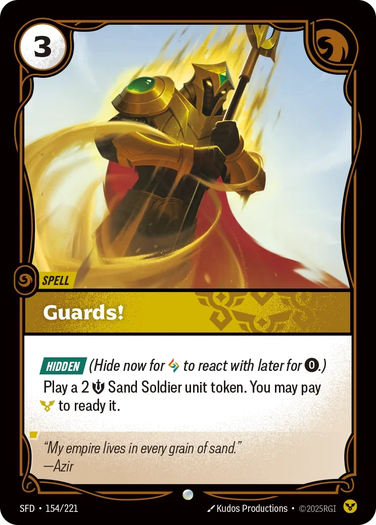 (154/221) Riftbound TCG Spiritforged Single: Guards!  Common
