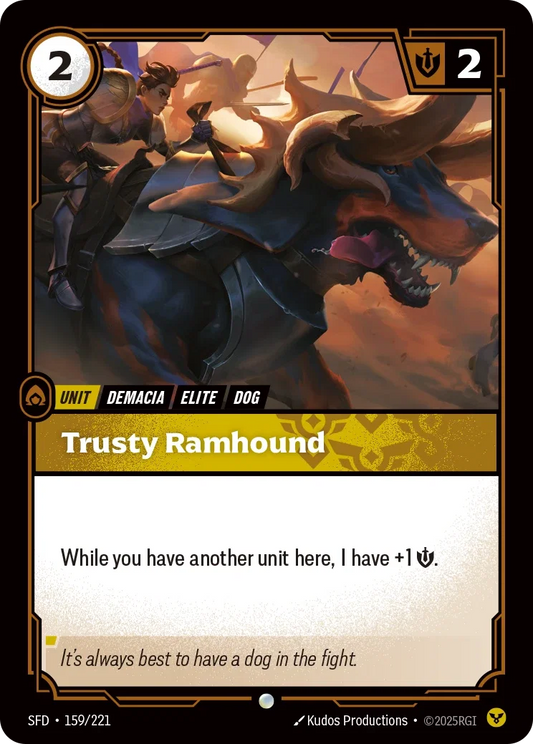 (159/221) Riftbound TCG Spiritforged Single: Trusty Ramhound  Common