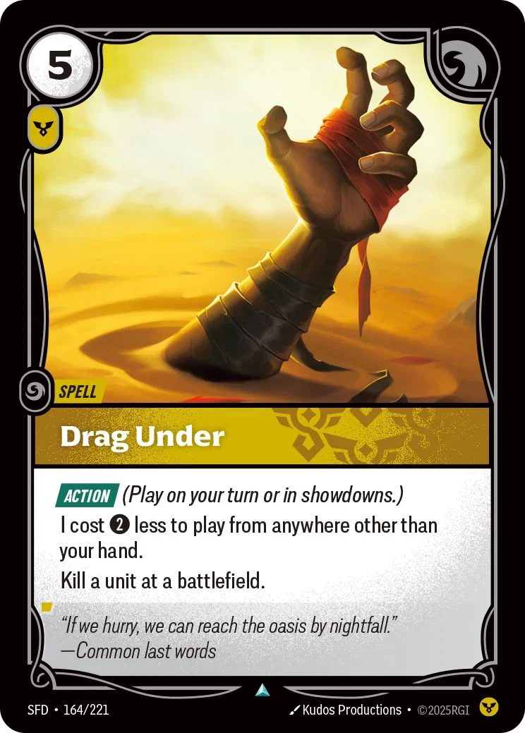(164/221) Riftbound TCG Spiritforged Single: Drag Under Holo Uncommon
