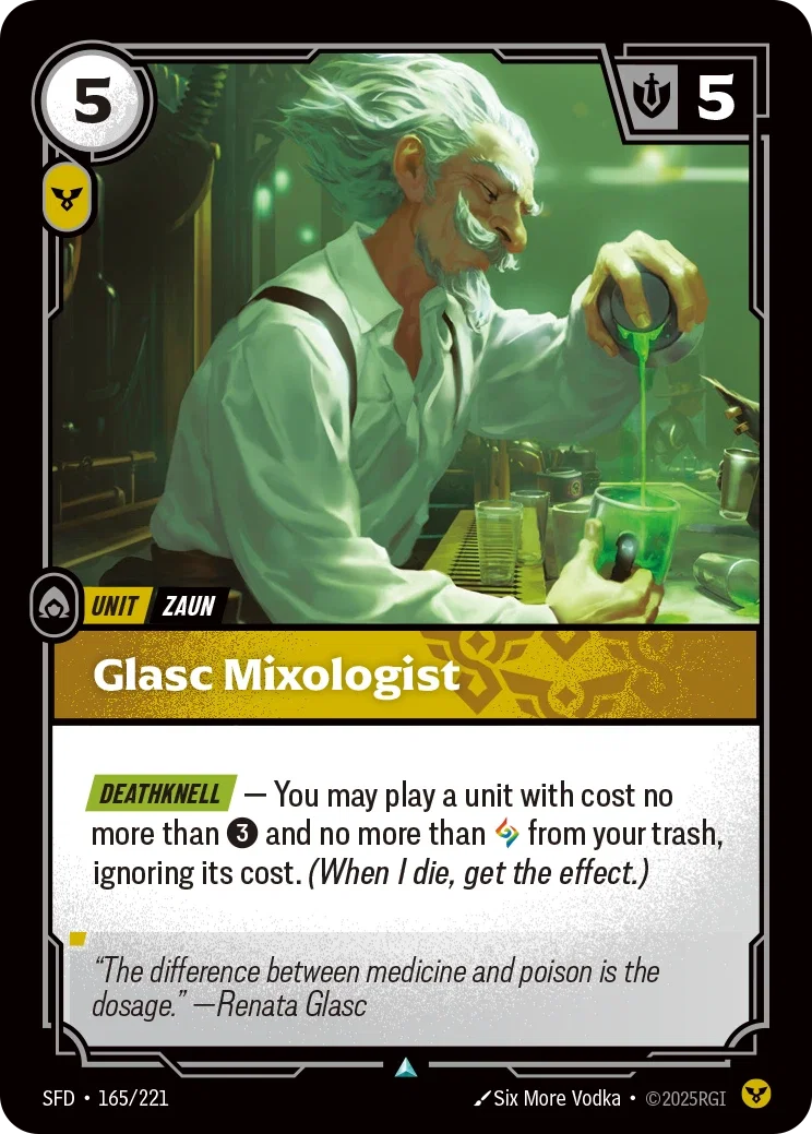 (165/221) Riftbound TCG Spiritforged Single: Glasc Mixologist Holo Uncommon