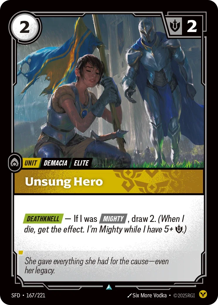 (167/221) Riftbound TCG Spiritforged Single: Unsung Hero  Uncommon