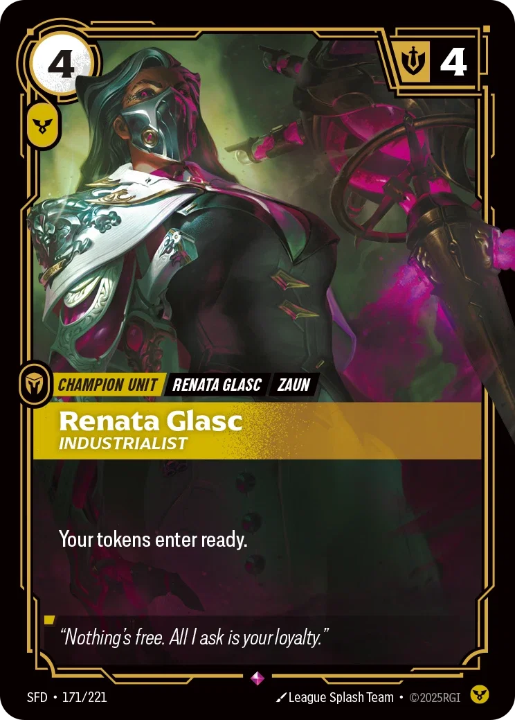 (171/221) Riftbound TCG Spiritforged Single: Renata Glasc, Industrialist (V.1 - Rare) Holo Rare