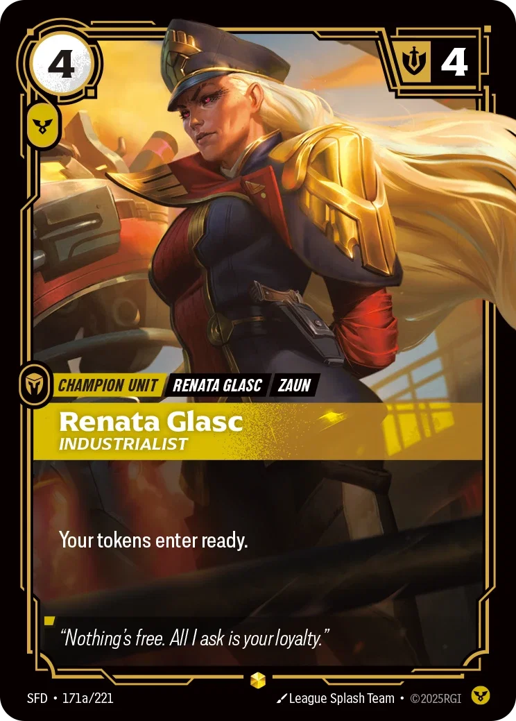 (171a/221) Riftbound TCG Spiritforged Single: Renata Glasc, Industrialist (V.2 - Showcase) Holo Showcase