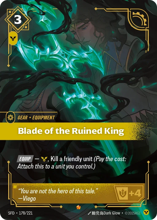 (178/221) Riftbound TCG Spiritforged Single: Blade of the Ruined King Holo Epic