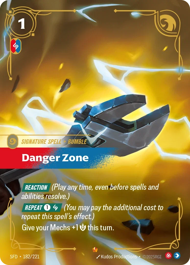 (182/221) Riftbound TCG Spiritforged Single: Danger Zone Holo Epic