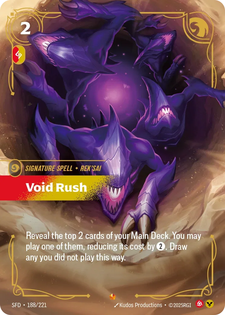 (188/221) Riftbound TCG Spiritforged Single: Void Rush Holo Epic